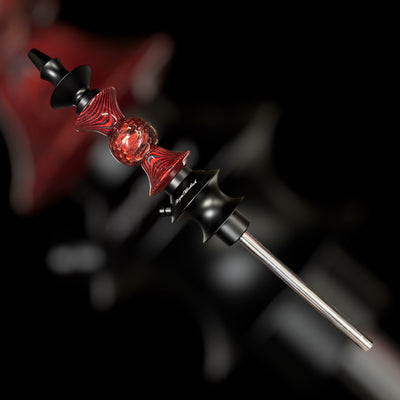 Regal Hookah Pawn Epoxy Red Wood Shape #5