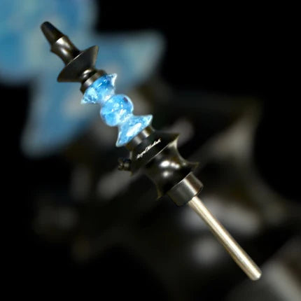 Regal Hookah Pawn Epoxy Blue Wood Shape #5