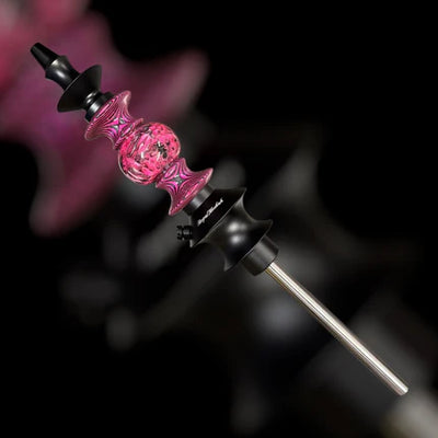 Regal Hookah Pawn Epoxy Pink Black Honeycomb Shape #5