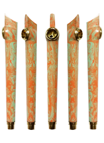 Medwakh Orange Marble-Acrylic Pipe