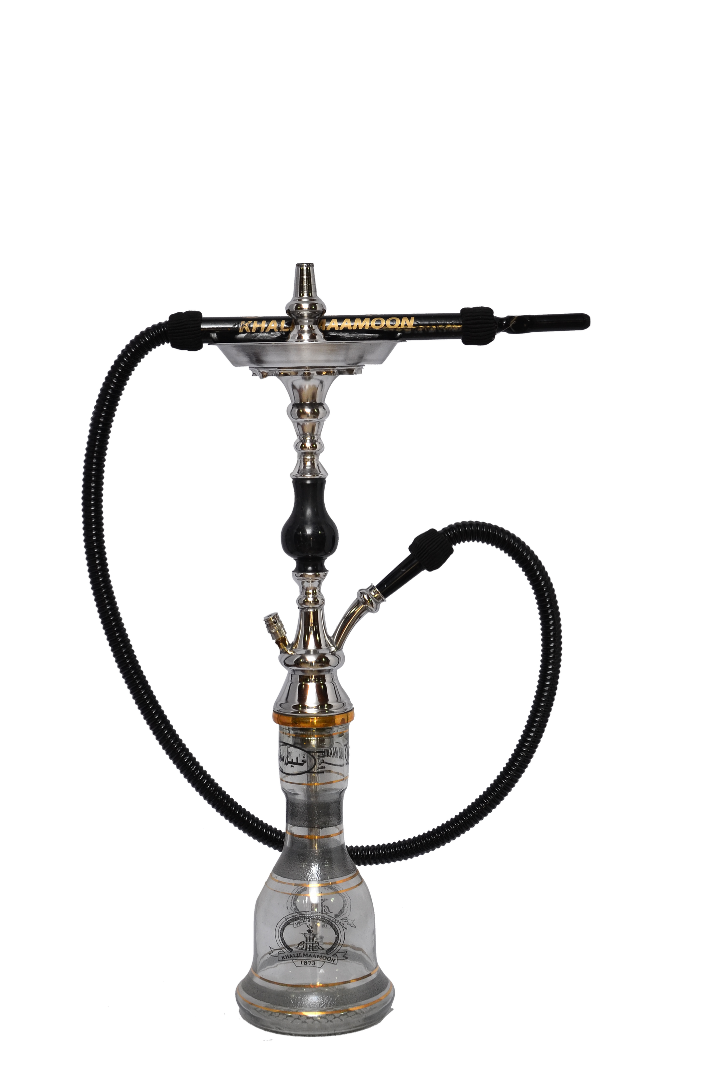 Khalil Mamoon Single Pearl 1 Hose Black Hookah