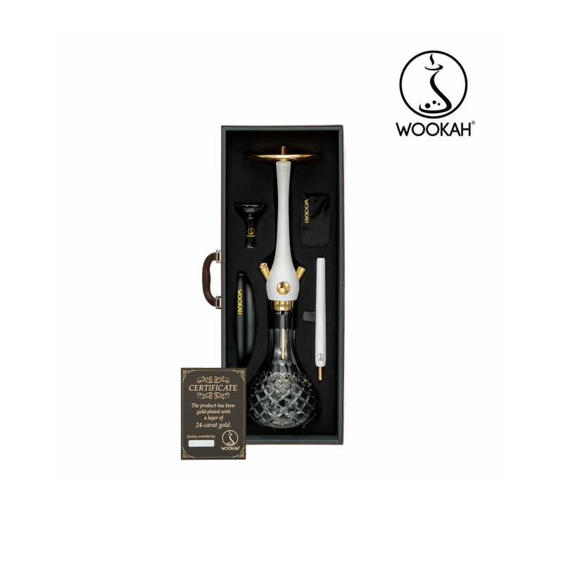 Wookah 24K Gold -Plated White Nox Black Check Set