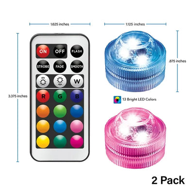 LED Color Changing Waterproof Puck Lights