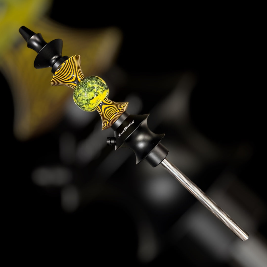 Regal Hookah Pawn Epoxy Yellow Wood Shape #5