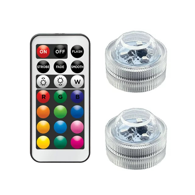 LED Color Changing Waterproof Puck Lights