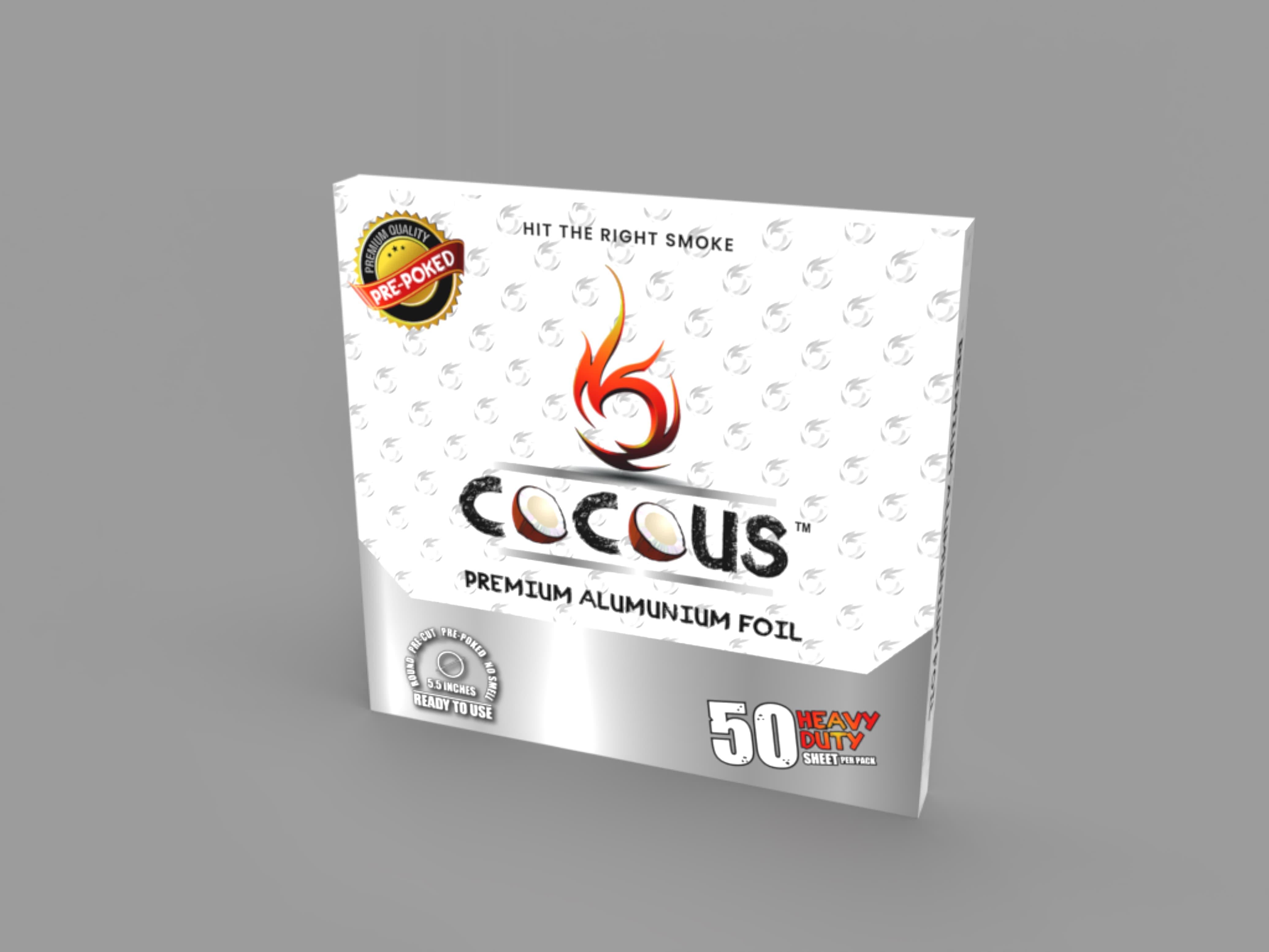 COCOUS Aluminum Pre-Poked Hookah Foil – 5StarHookah