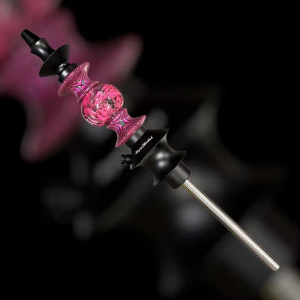 Regal Hookah Pawn Epoxy Pink Black Honeycomb Shape #5