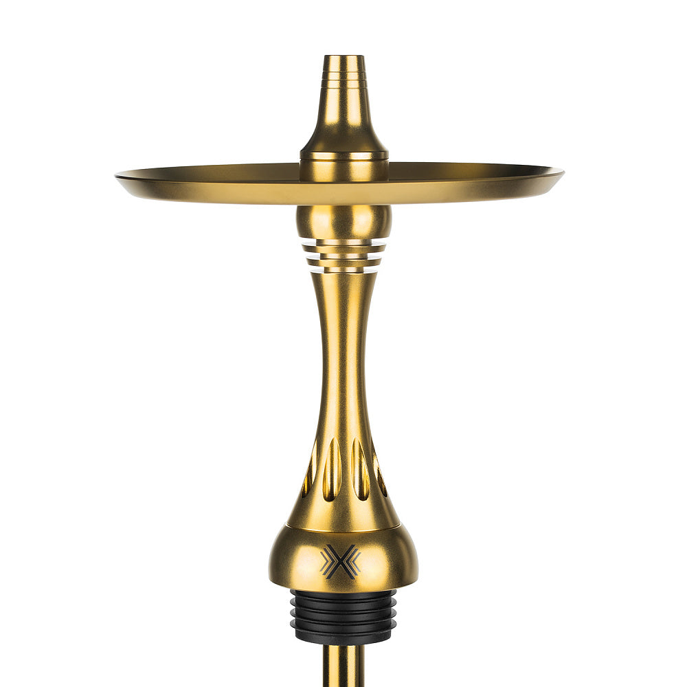 Alpha Model X Hookah - Steel Gold