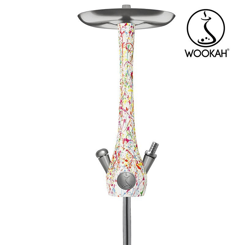 Wookah Abstract Striped Black Hookah