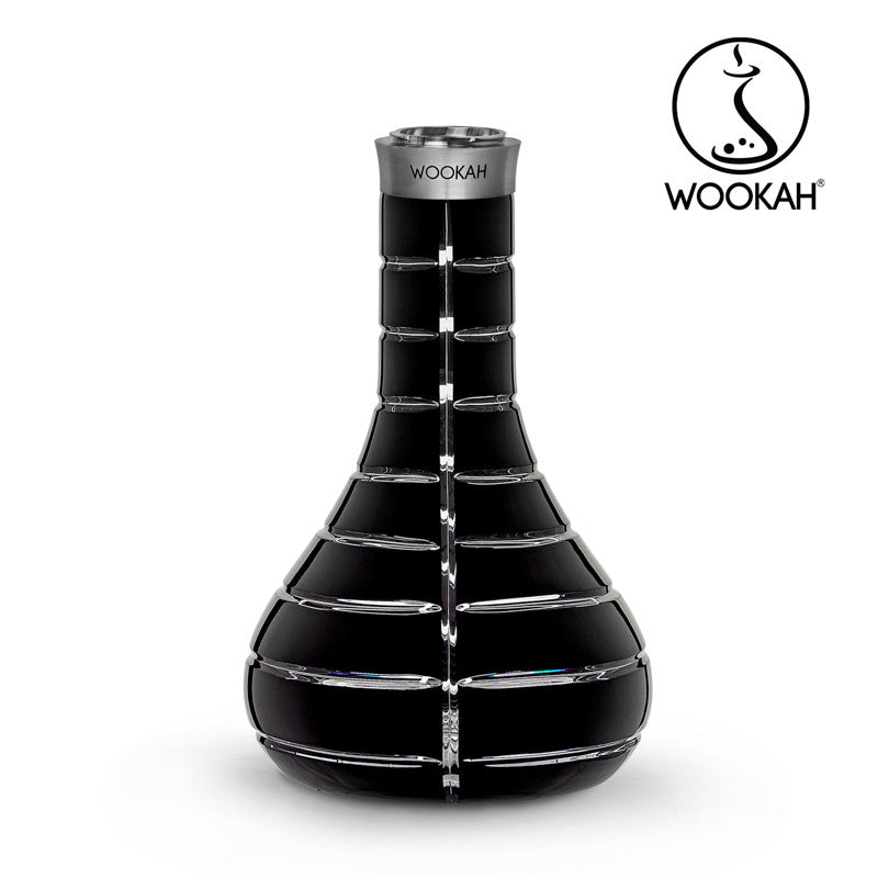 Wookah Abstract Striped Black Hookah