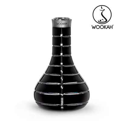 Wookah Vase Mastercut Striped Black