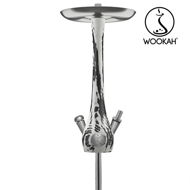 Wookah White/Black Smooth Hookah