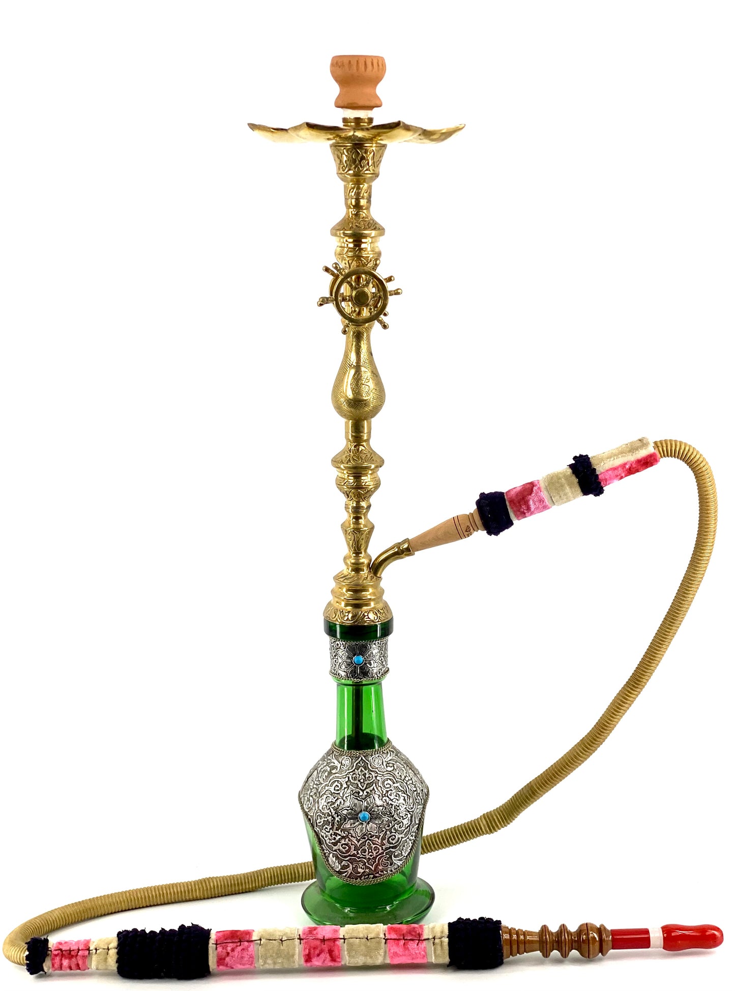 Elmas Shipwreck Brass Hookah 638